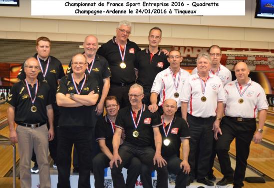 Podium quadrette se regionale